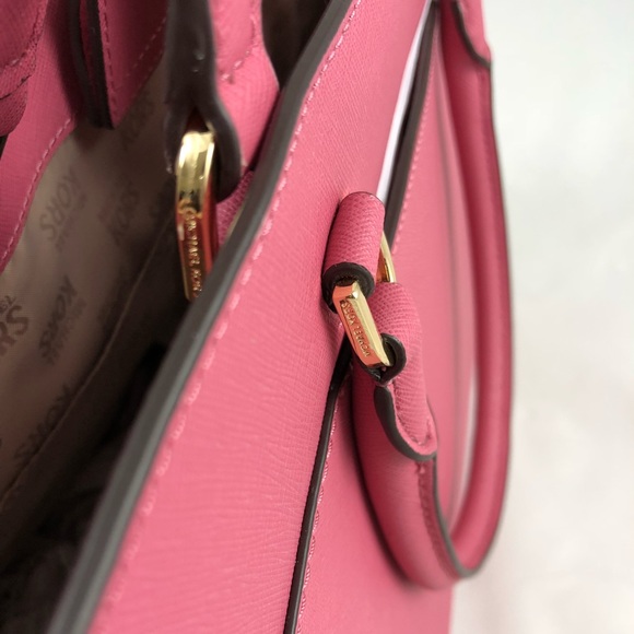 New! Michael Kors Pink Leather Large Satchel - Picture 8 of 8